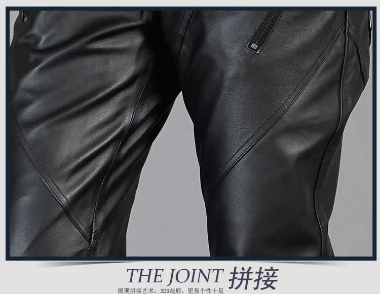 Pantalon cuir homme droit pour hiver - Ref 1491178 Image 16