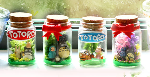 手工的迷你龙猫小世界_手工DIY