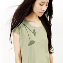 素缕Souline 2013年夏季新款复古绣花开叉宽松女士中裙 SL4606鋲 淘宝网购物,婉约派夏装 清新更清心 - 金铭 - 金铭 美女购物淘宝精品屋