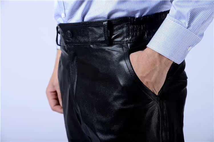 Pantalon cuir homme droit pour hiver - Ref 1491284 Image 17