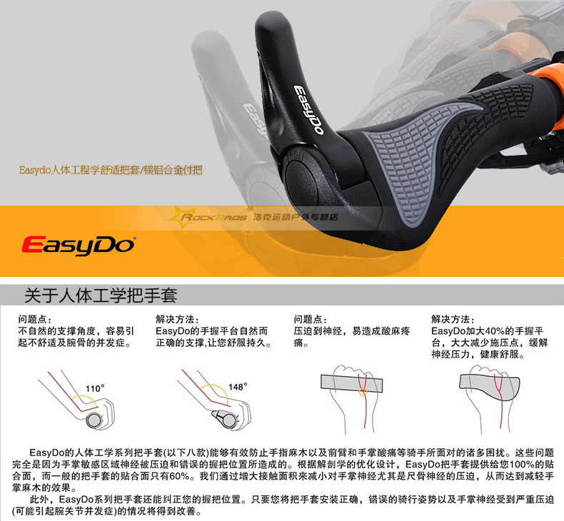 Poignées de vélo EASYDO - Ref 2354447 Image 6