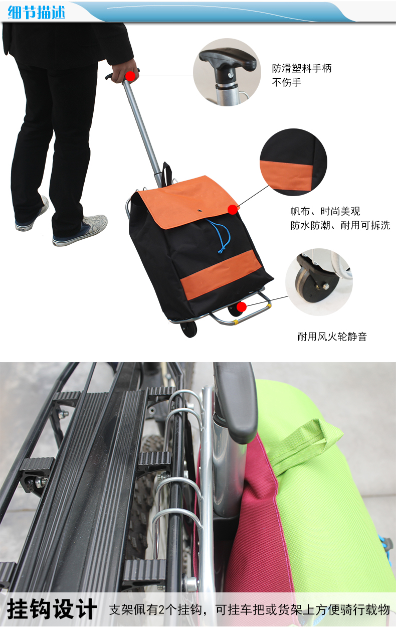 Panier pour vélo en toile - Ref 2264895 Image 9