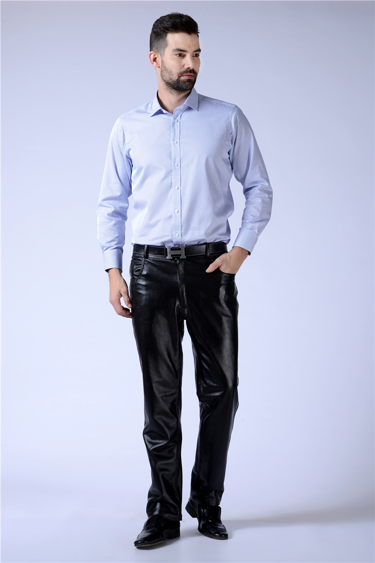 Pantalon cuir homme droit pour hiver - Ref 1491284 Image 20
