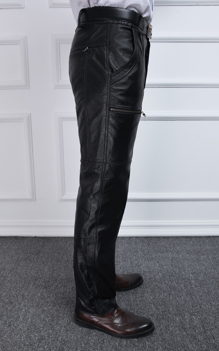 Pantalon cuir homme droit pour hiver - Ref 1491142 Image 53