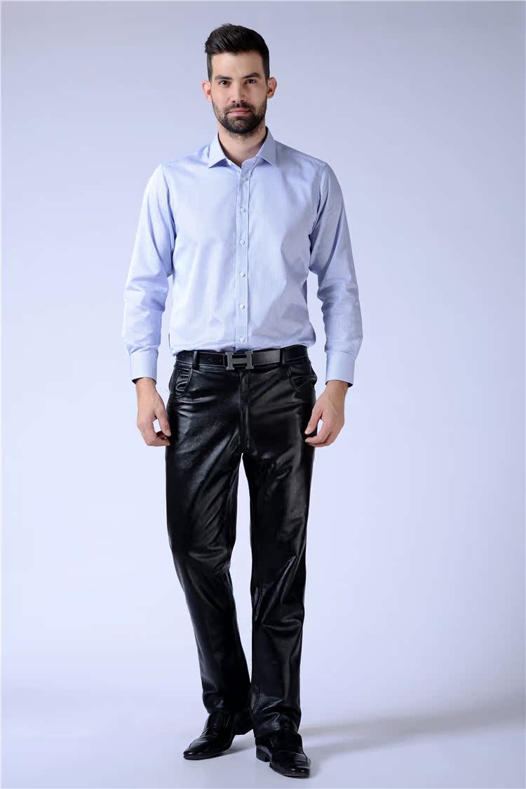 Pantalon cuir homme droit pour hiver - Ref 1491284 Image 19
