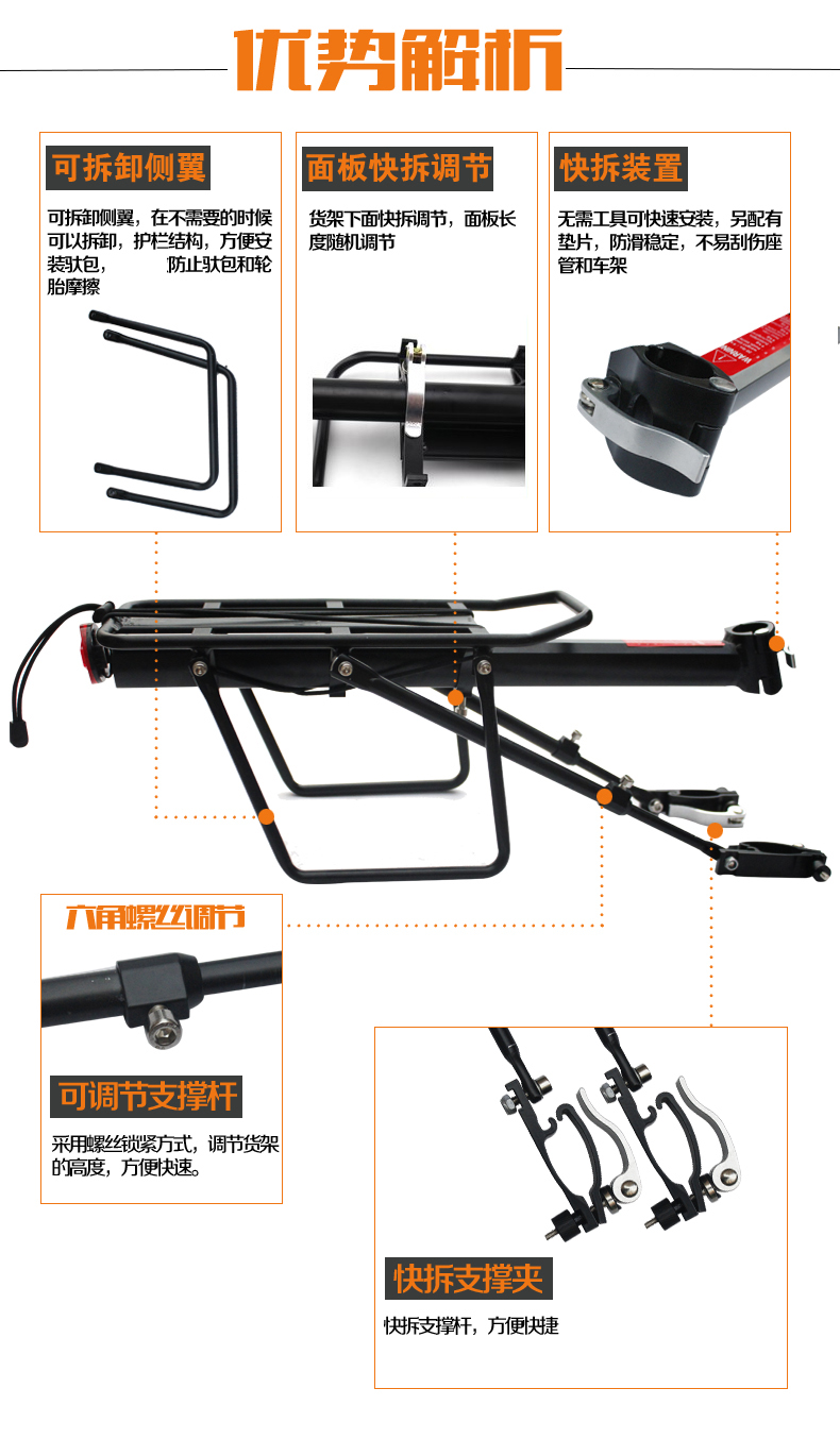 Porte-bagages pour vélo - Ref 2424208 Image 8
