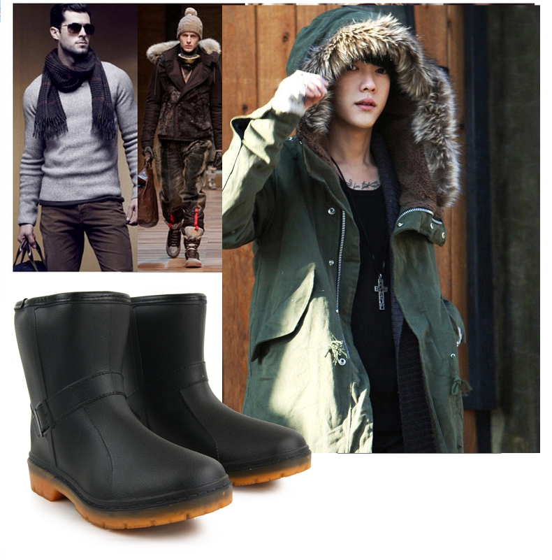 Chaussures - bottes caoutchouc homme pour hiver - semelle tendon - Ref 961756 Image 10