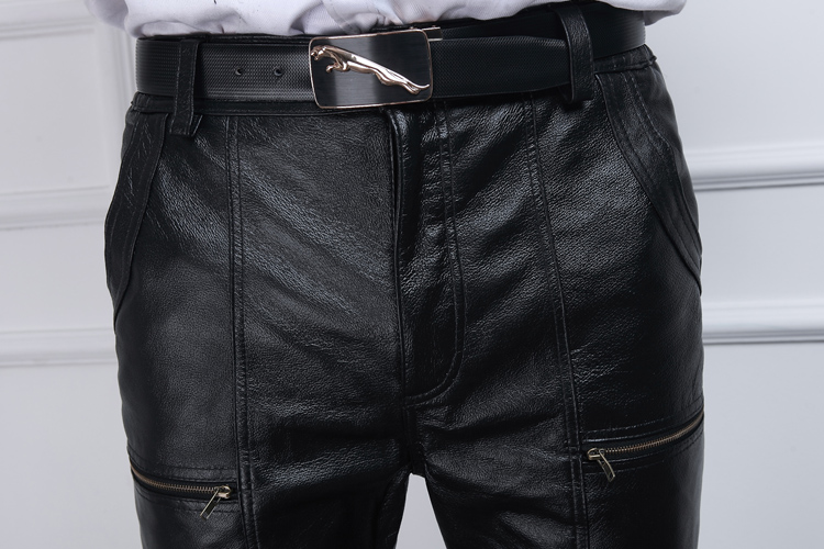 Pantalon cuir homme droit pour hiver - Ref 1491142 Image 56