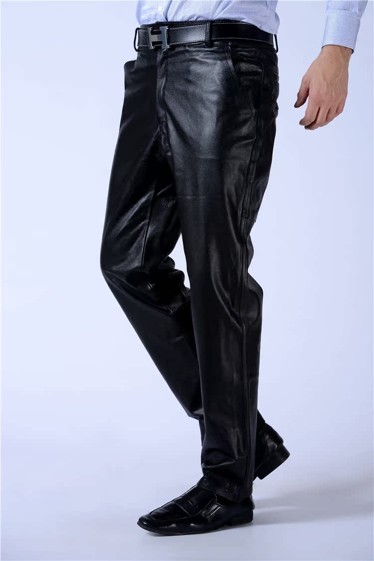 Pantalon cuir homme droit pour hiver - Ref 1491284 Image 15