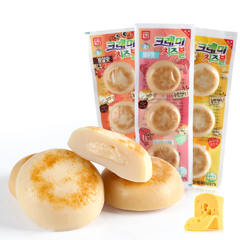 韩国进口客唻美芝士奶酪夹心鳕鱼饼36g幼儿童