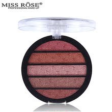 金属色 包邮 彩妆 正品 MISS 不晕染 5色珠光 大地色 哑光眼影 ROSE