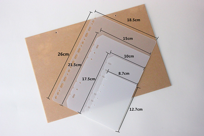 6孔 活页 笔记本a5a6a7记事本 pp塑料隔板挡板垫板 2片装