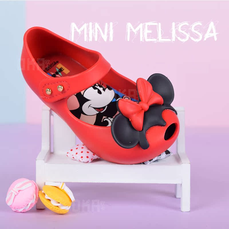 mini melissa梅丽莎女童鞋果冻鞋 蝴蝶结镂空甜美宝宝