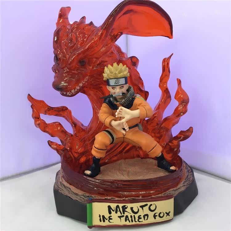 国产 火影忍者 naruto 漩涡鸣人手办 九尾化妖狐外衣摆件模型现货