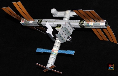 国际空间站3d纸模型diy益智手工课科普航天折纸玩具天一纸艺