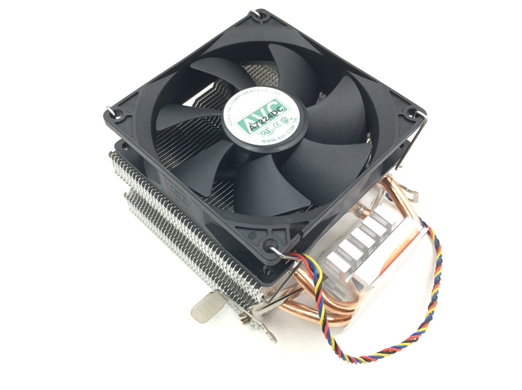 avc 全铜双热管cpu散热器4针温控风扇 超静音775amd 1155 1366