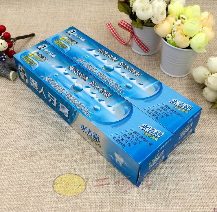 包邮授权黑人水清新牙膏薄荷清爽140g*2支防蛀固齿口气清新