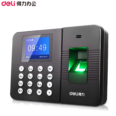 得力考勤机3960指纹考勤机 打卡机指纹机指纹
