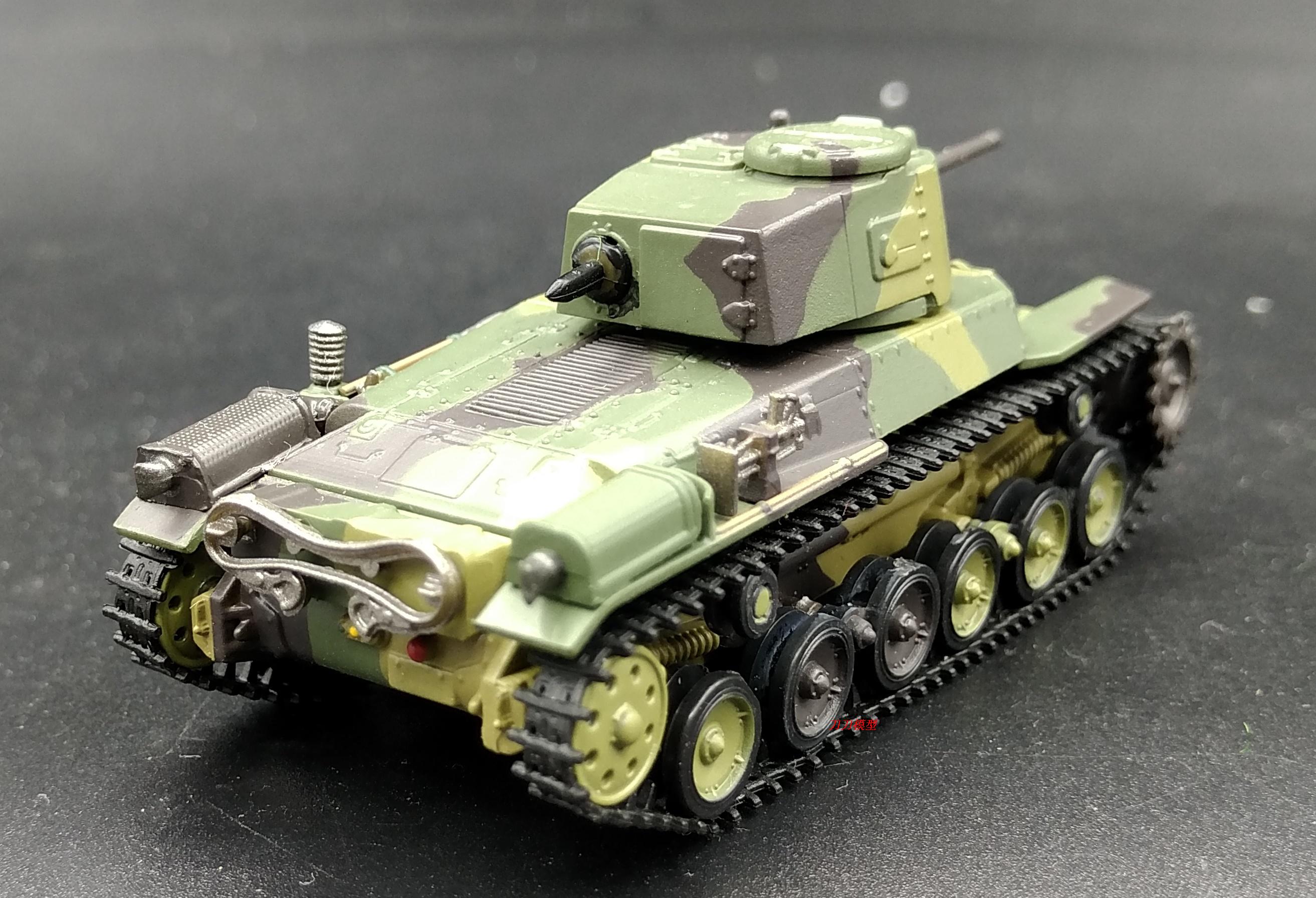 1:72 二战日本 97式 中型坦克 塑料 战车模型 半成品