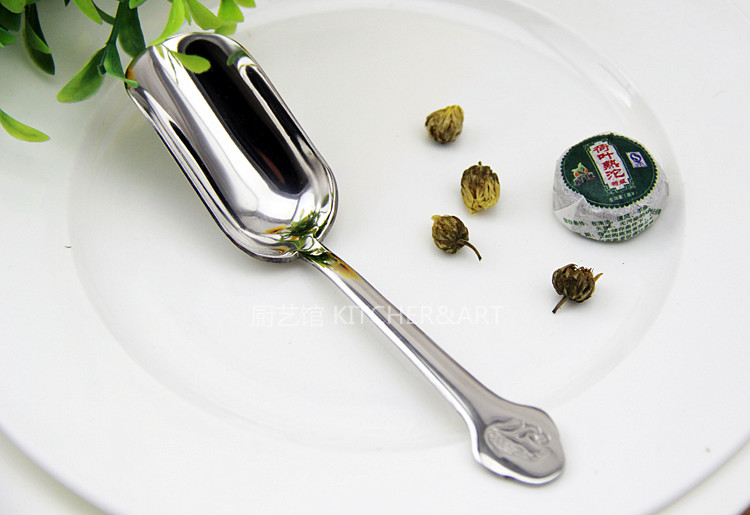 不锈钢铲子茶匙高档茶勺功夫茶茶具茶道茶叶铲多功用勺台湾雄狮