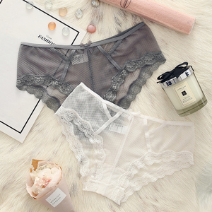 性感透视蕾丝棉档三角裤