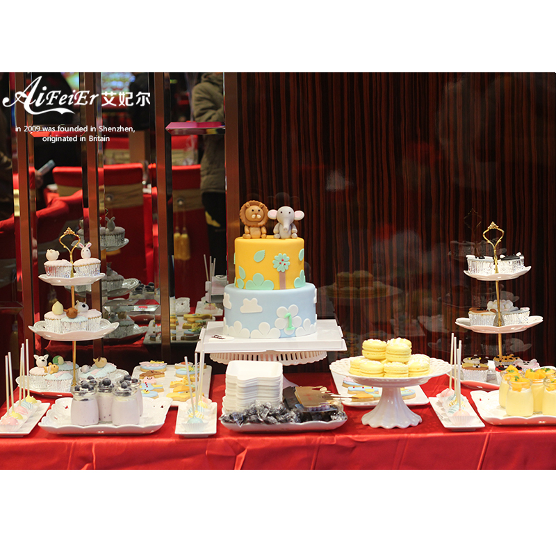 艾妃尔大象主题生日寿宴甜品台 婚礼茶歇庆祝甜品桌蛋糕 深圳广州