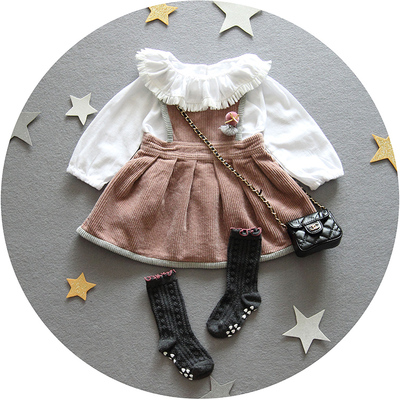 1-3岁秋冬装女宝宝高档绒皮流苏连衣裙女童加