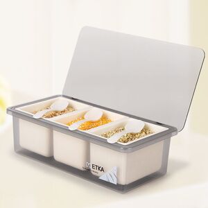 创意厨房调料盒带勺