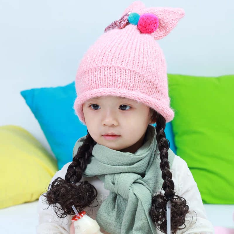 正品[童帽子女童冬]帽子童冬一岁评测 童帽子空