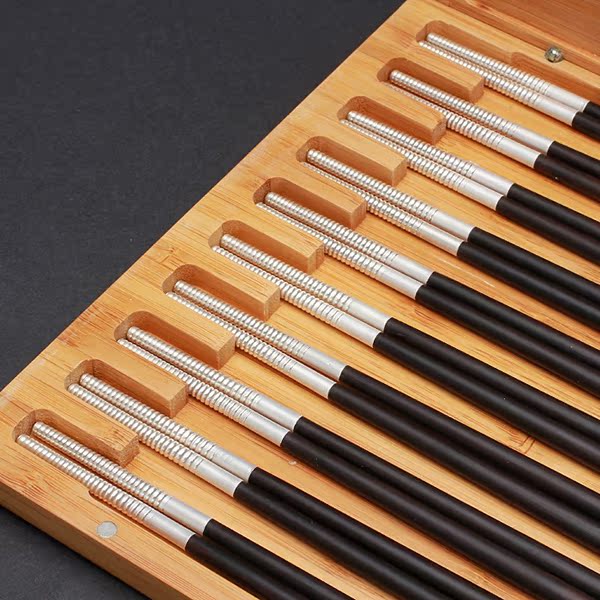 newrea新锐 乌木s999银筷子 3cm银管 餐具套装 wmcysy3/10z