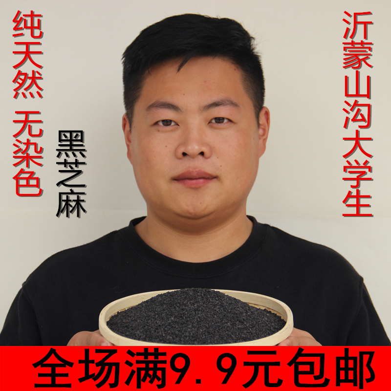 生黑芝麻 新 纯天然 沂蒙山 农家自种 500g 包邮 乌发 优质黑芝麻
