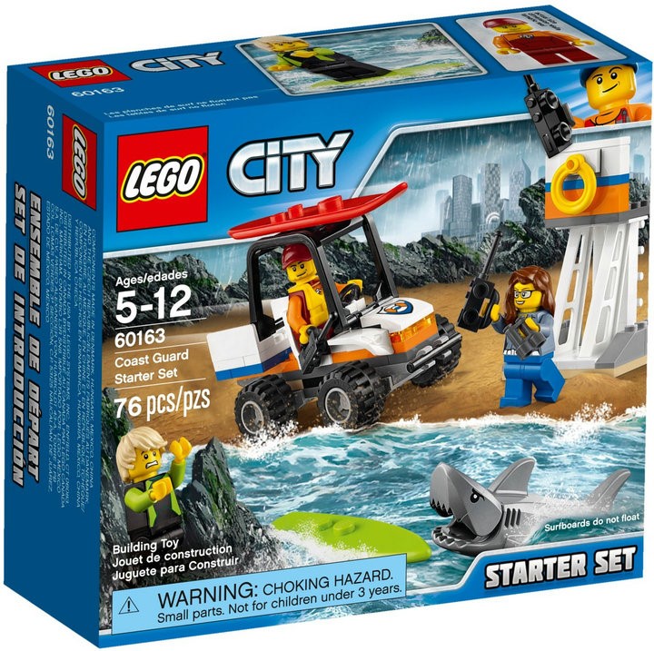 2017新款乐高lego城市city积木 海岸警卫队入门套装60163