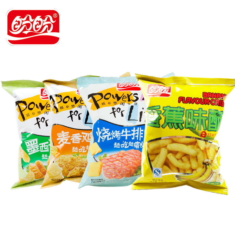 盼盼烧烤牛排味/香蕉味/麦香鸡块味/墨西哥鸡味卷60g膨化食品零食