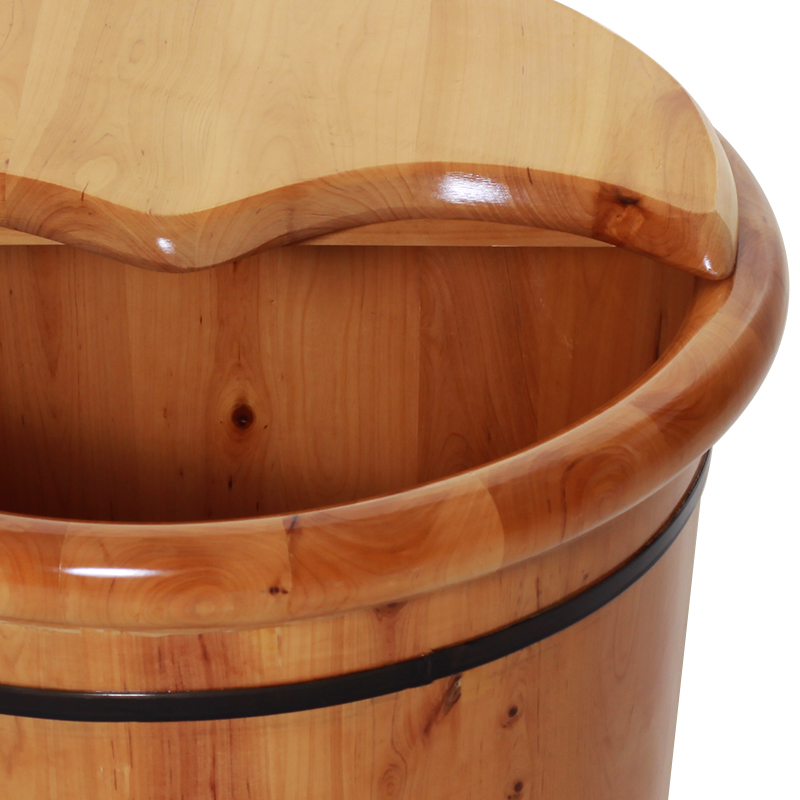 木质川柏脂脚盆木桶柏木桶带盖足疗桶足浴桶洗