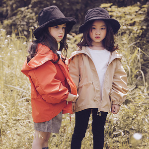 中大童女童风衣夹克