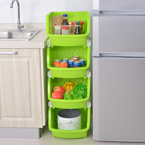 百露 加厚塑料厨房置物架