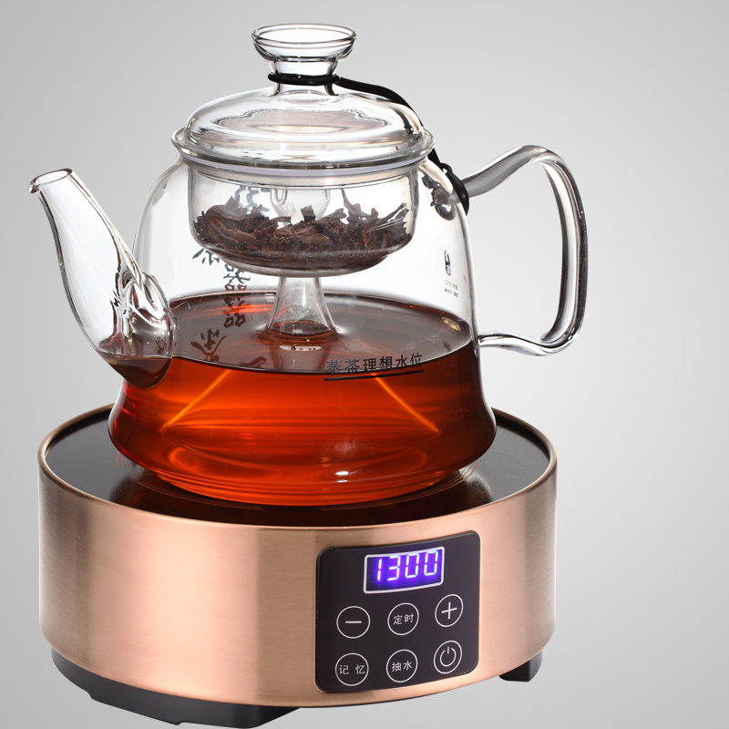 耐高温玻璃茶具加厚壶蒸茶壶煮茶器玻璃电陶炉保普洱茶温蒸气茶壶