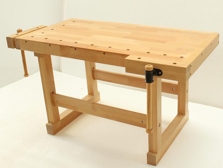 儿童木工桌 榉木木工桌 实木工作台多功能操作台学生做diy操作台