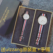简约帆布尼龙带英伦休闲学生情侣手表一对时尚 潮流石英男女表 韩版