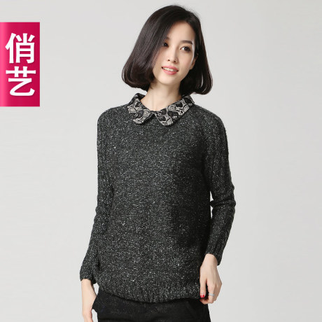 淘宝网-俏艺 2014秋冬新款女装 韩版拼接娃娃