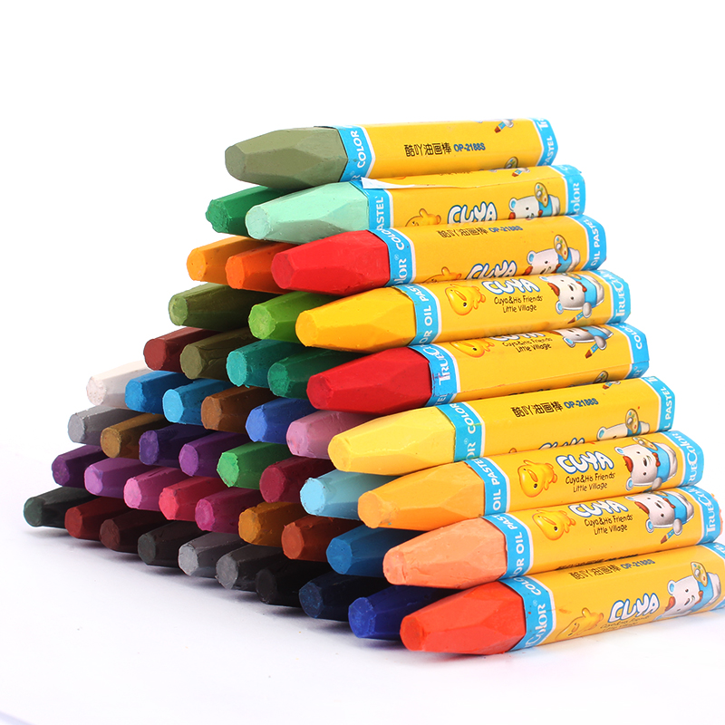 真彩油画棒36色48色套装儿童蜡笔油棒笔小学生幼儿园安全无毒批发