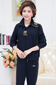 2016秋季运动套装女款三件套春秋运动服女中老年妈妈大码休闲套装