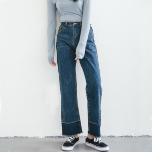 韩版复古宽松牛仔裤