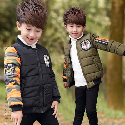 童装6男童迷彩棉衣2016新款8儿童9羽绒棉服1