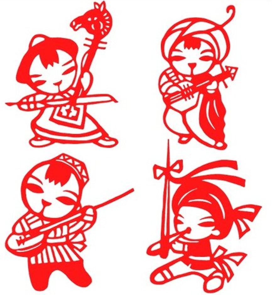 民族娃娃剪纸窗花镂空不干胶幼儿园学校民族娃娃墙贴玻璃贴纸剪纸