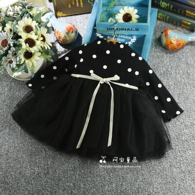 1-3岁秋冬装女宝宝高档绒皮流苏连衣裙女童加