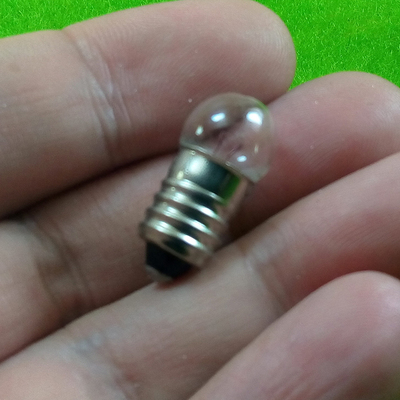 圆头螺口小电珠灯泡1.5v2.5v3.8v6v物理电学实验老式手电e10电筒