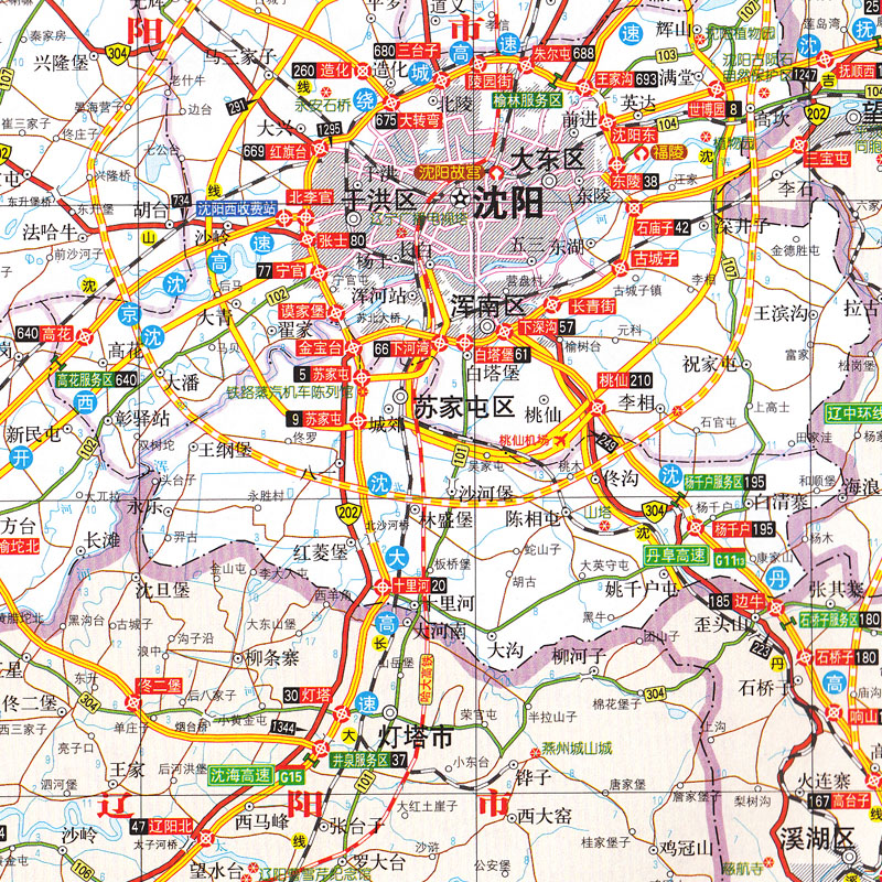 辽宁及周边省区公路里程地图册2017新版 中国公路里程系列 地市简介