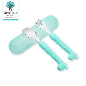 儿童不锈钢叉勺组合送训练筷子