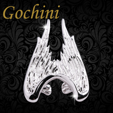 开口潮人朋克夸张指环日韩版 单身 个性 霸气翅膀戒指男女款 Gochini